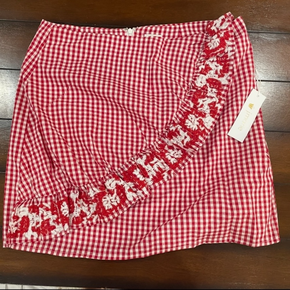 Red and White Checkered Skirt